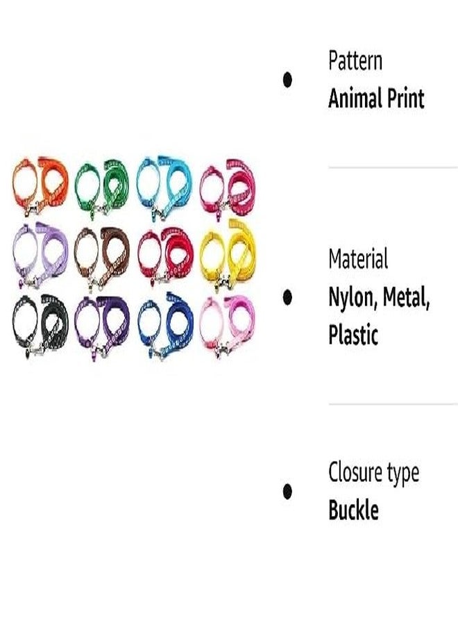 KsPups Pet Printed Nylon Collar and Leash Set - Adjustable and Breathable Puppy Kitten Collar and Leash Set with Loudly Bell, Quick Release Clip Leash for Dogs Pack of-1 - Multicolor - Image 5